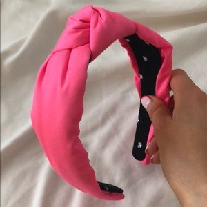 Lele Sadoughi Silk Bright Pink Headband